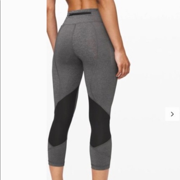 Lululemon Pace Rival Ceopped Gray Legging Size 4 - Picture 9 of 13